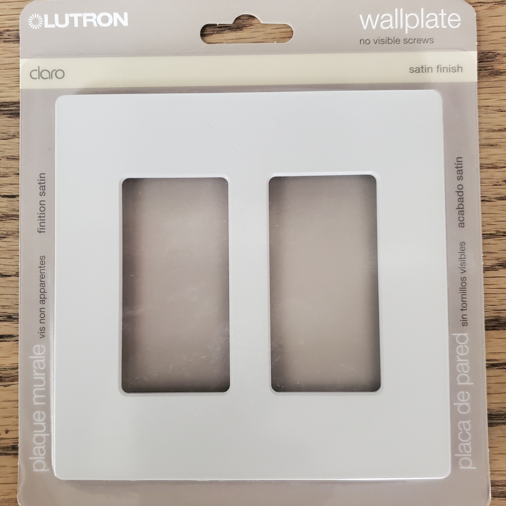 Lutron - Claro - 2-Gang Wall Plate - Satin Finish - Lunar Gray - Item# SC-2-LG